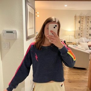 Navy Aviator Nation Bolt Sweatshirt size S